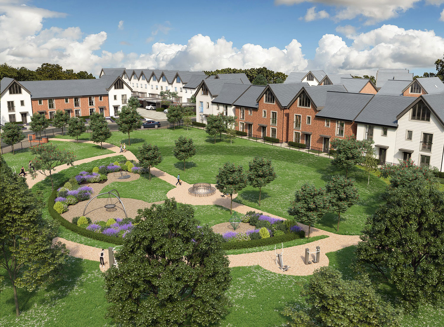 A-computer-generated-image-of-Trinity-Quarter,-Brockworth