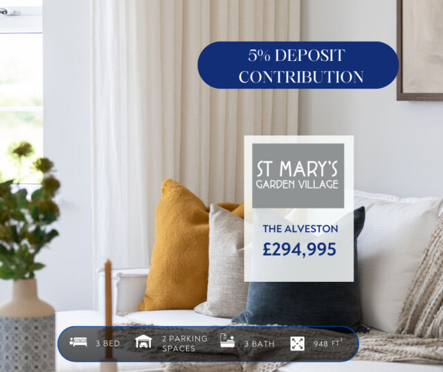🏠️ Dreaming of your next home? Then discover the Alveston. ⁠
⁠
✨ Ready to move in now. And we’re offering a 5% deposit contribution to help make your move even easier!✨ T&Cs apply.⁠
⁠
📲 DM us for more details or visit bluebellhomes.co.uk 🏡⁠
⁠
📍 St Mary's Garden Village, Ross on Wye